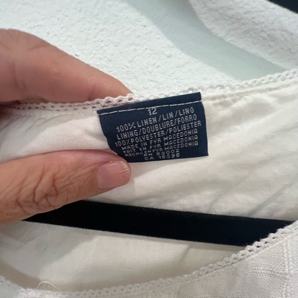 Vintage Liz Clairbone 100% Linen Size 12 Dress Cottage Peasant Modest Minimalist - Picture 4 of 11